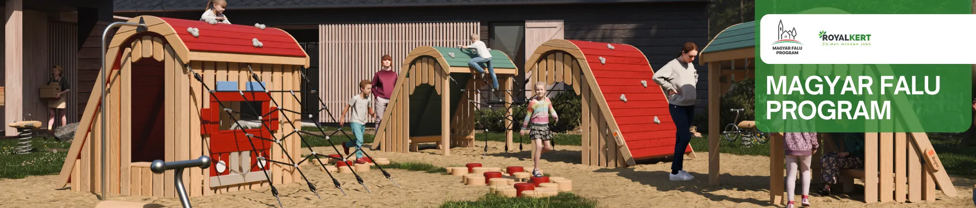 játszótér, önkörmányzatok részére játszótér, kisházak, Buglo játszóeszköz