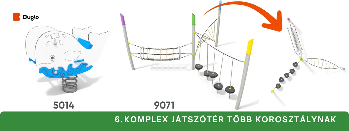 Játszótér csomagajánlat hajó,mászóka és rugós játék