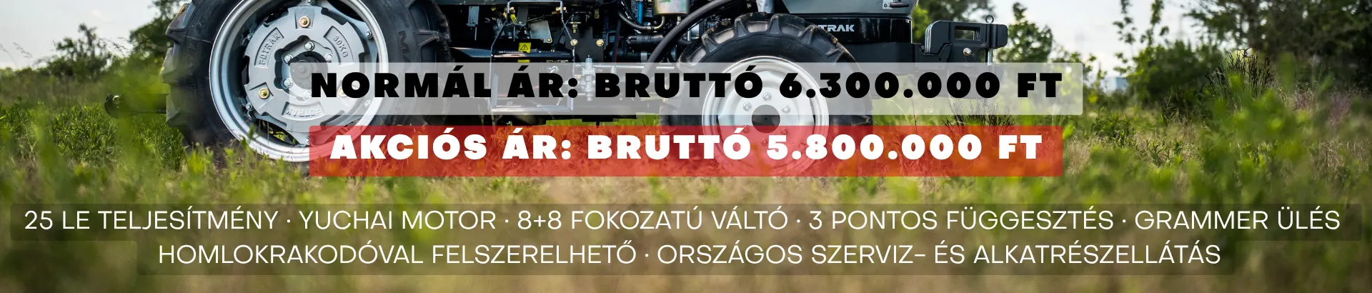 akciós fotrak fülkenélküli traktor
