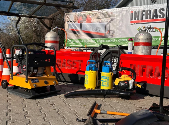 Infraset kátyújavító - standard csomag, utánfutóval - 2 db sugárzóval