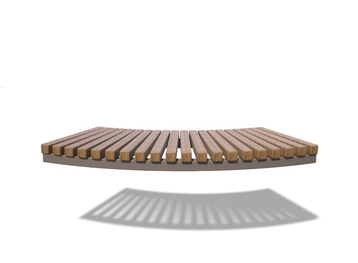 ARCUS íves pad ülőfelület- láb nélkül