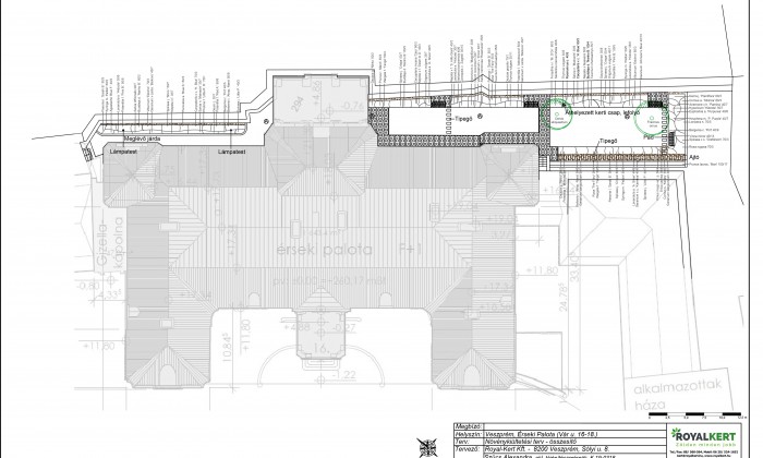 Veszprém, Érseki palota - Panorámás belső kert tervezése_2