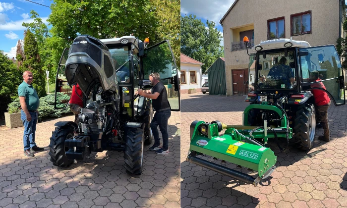 FOTRAK ME254C traktor és padkakasza átadása Kám község részére
